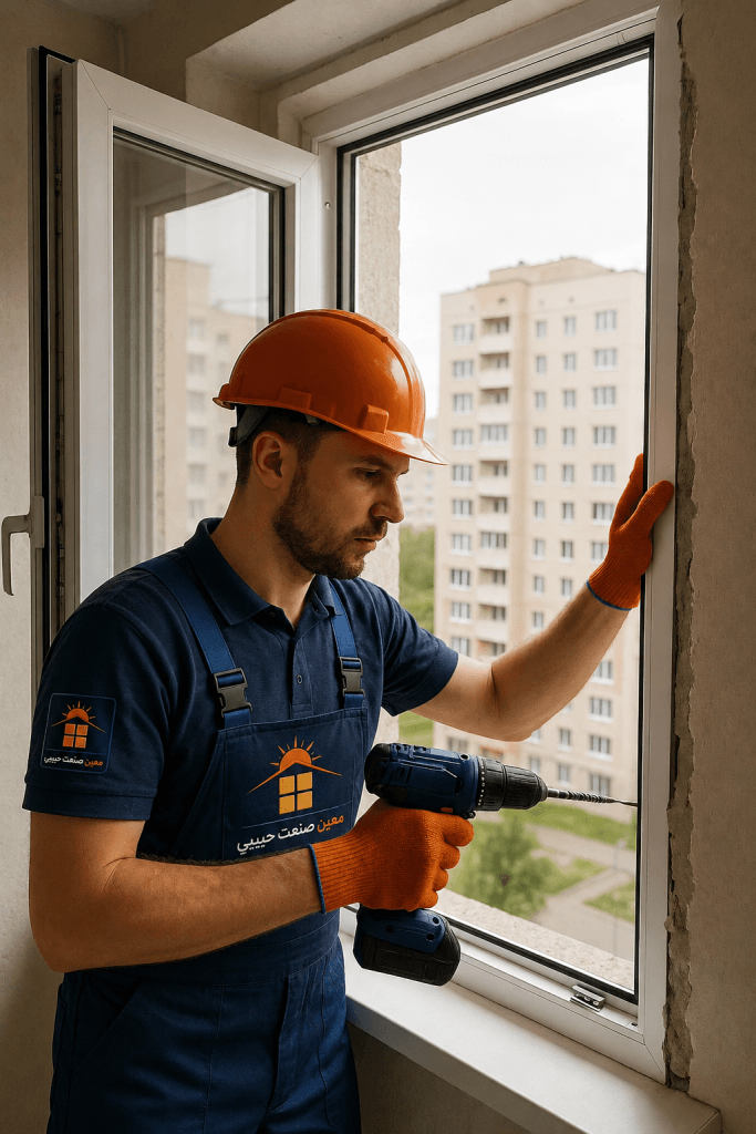 خدمات نصب پنجره دوجداره توسط معین صنعت حبیبی