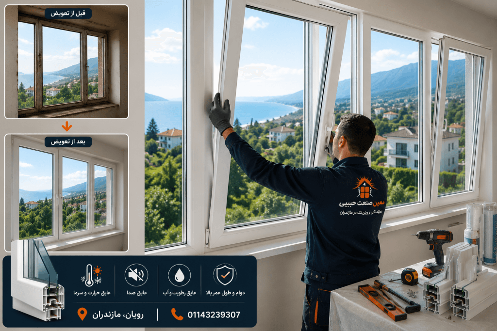 نصب پنجره دوجداره وین تک در مازندران