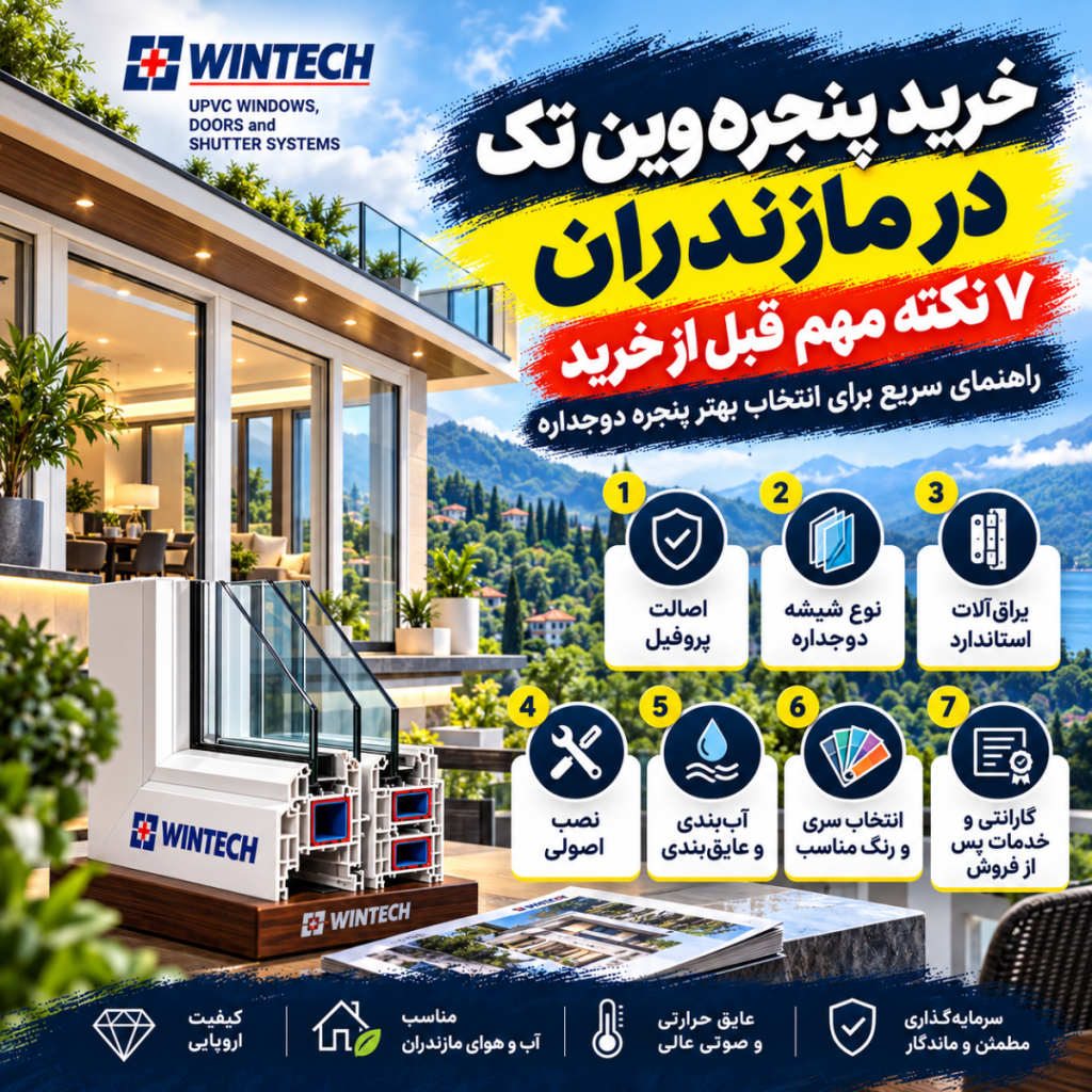 خرید پنجره وین تک در مازندران